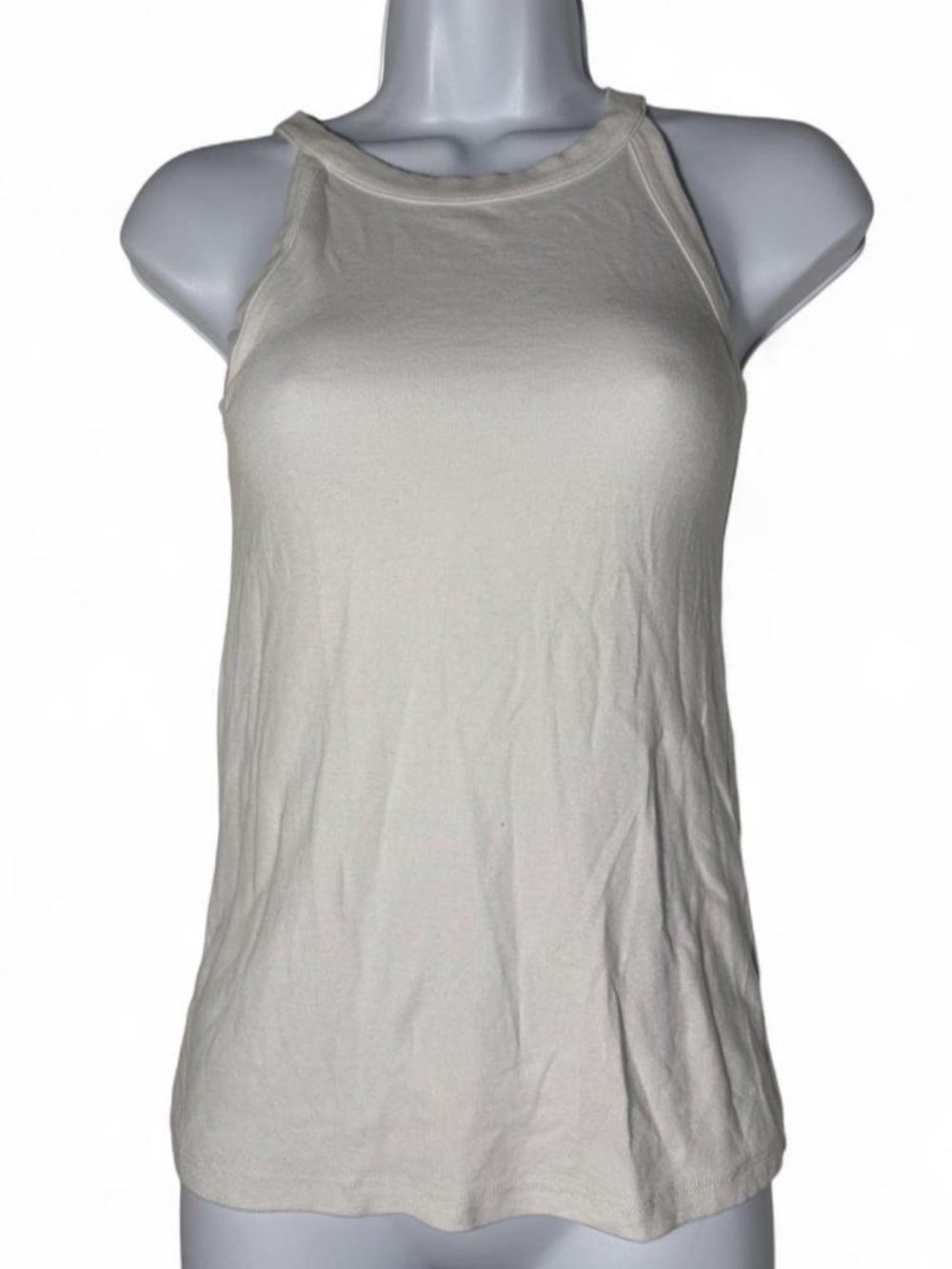 Cynthia Rowley White High-Neck Tank Top